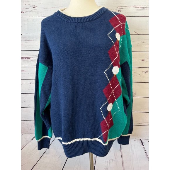 Par Four Other - Par Four Vintage Sweater XL Extra Large Knit pullover Mens Chunky Grandpa golf